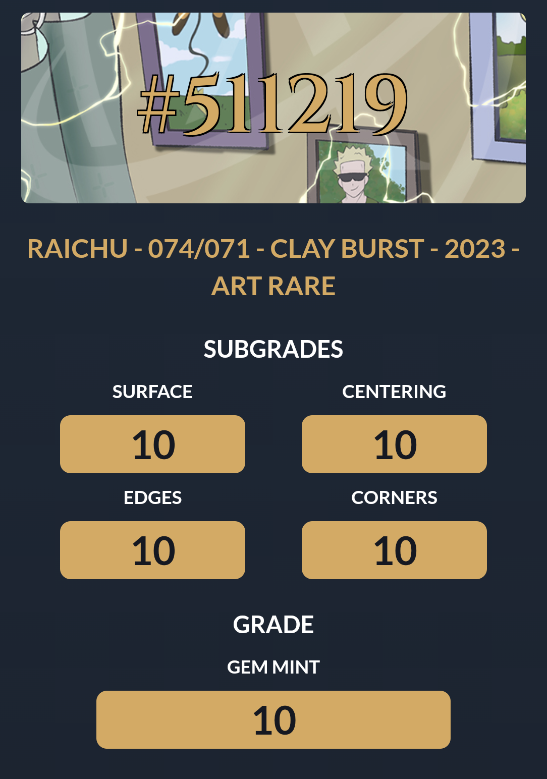 Raichu - Clay Burst - Ace 10