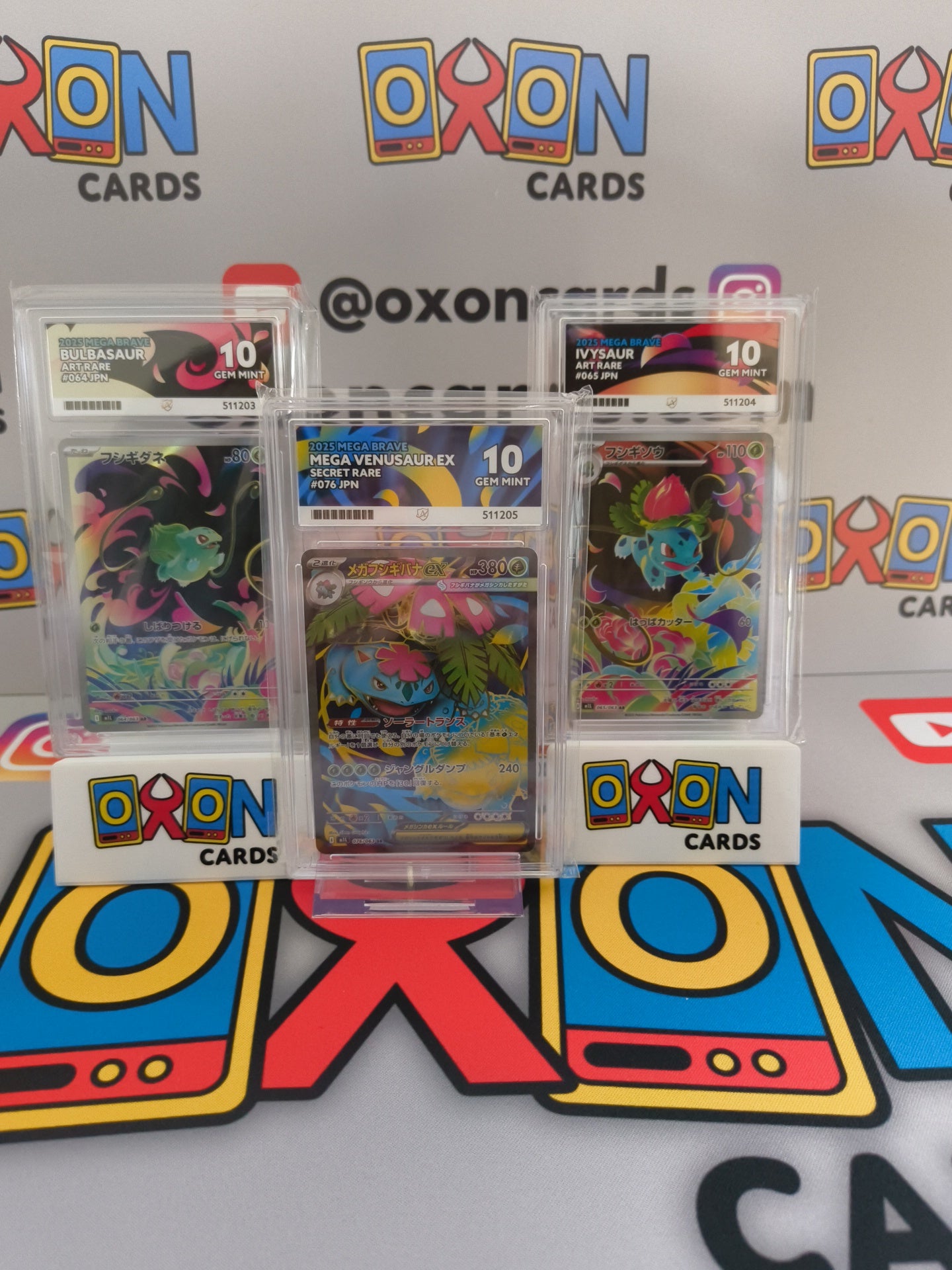 Bulba, Ivy & Mega Venusaur Sequential Certs - Mega Brave - Ace 10